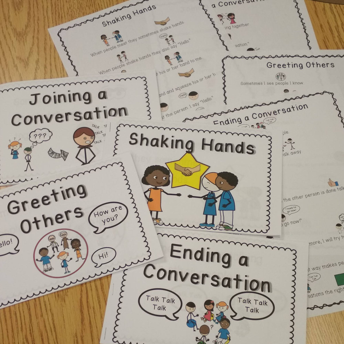 Autism Social Stories | Conversation & Greeting Skills | Printable PDF – Digital Printable by Digital Kim Designs