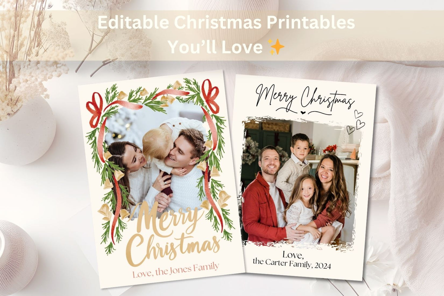 Editable Christmas Cards, Programs & Printables | Digital Kim Shop - Digital Kim Designs