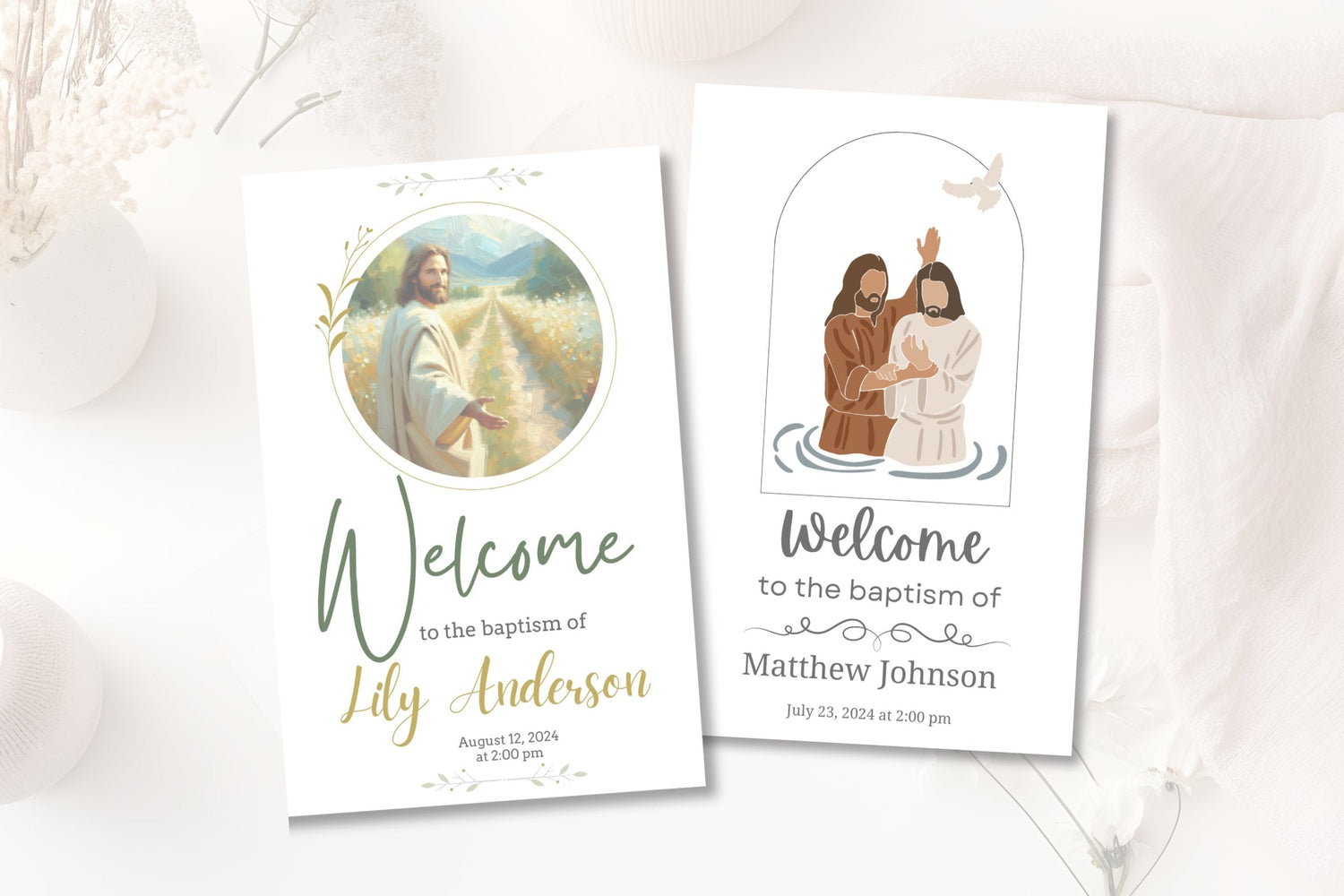 LDS Baptism Programs, Invitations & More - Digital Kim Designs