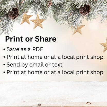 Christmas Cookie Exchange Sign | Editable Canva Printable