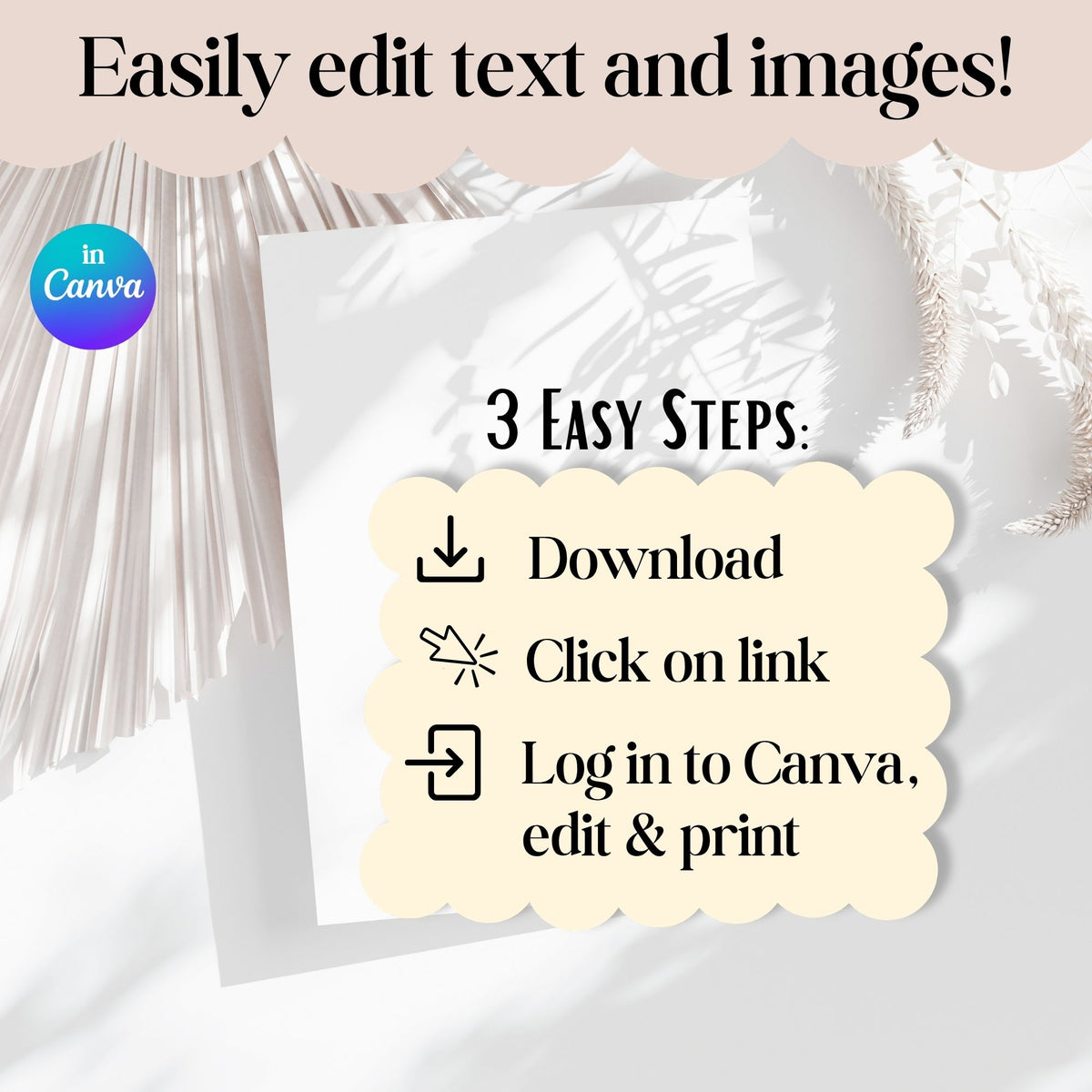 Editable LDS Baptism Program Template for Girls | Purple Floral Canva Template