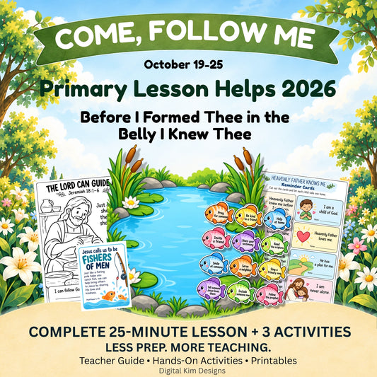 Come Follow Me Primary Lesson Helps 2026 | Jeremiah Oct 19–25