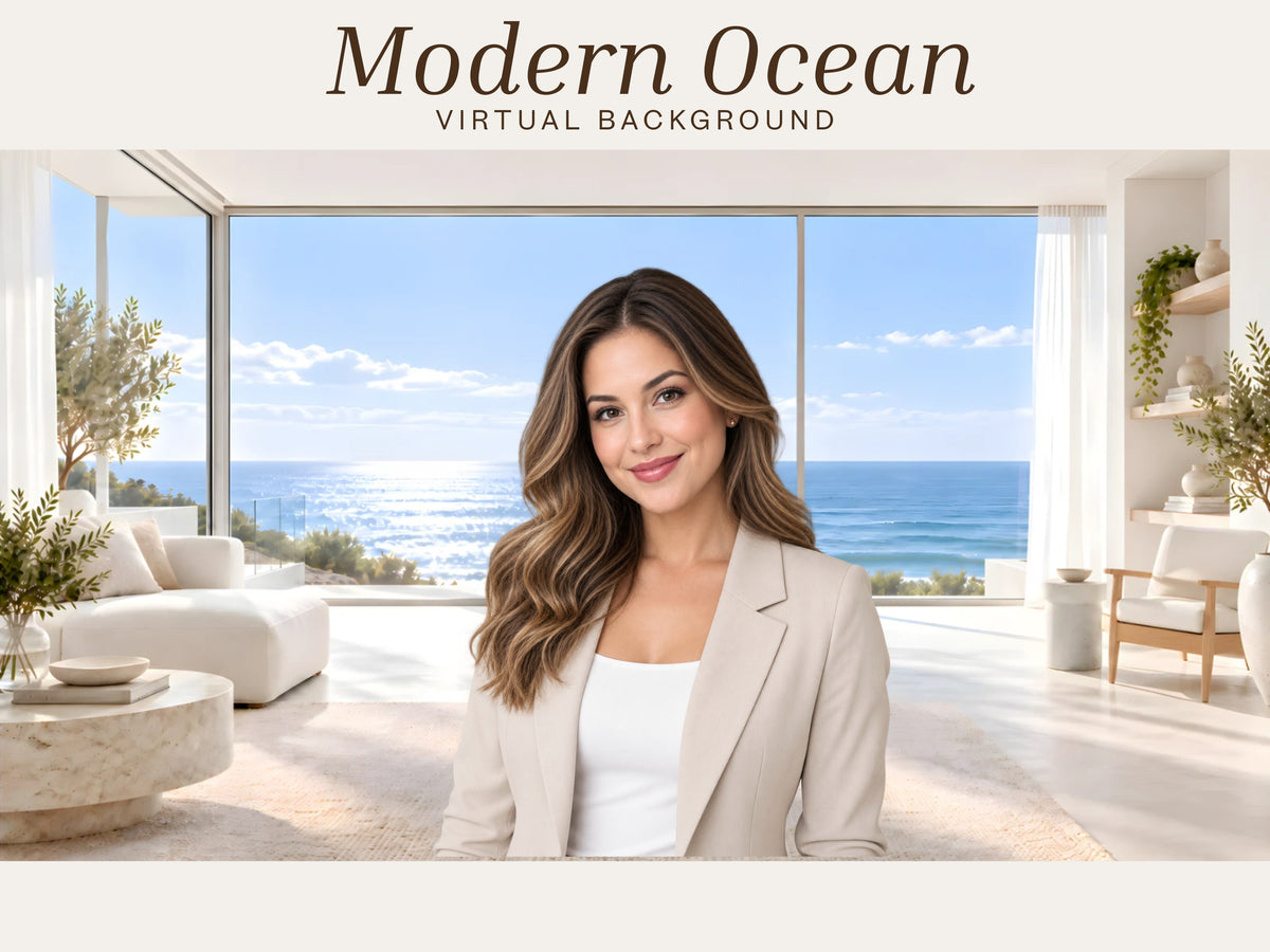 Modern Ocean Virtual Background – Professional Zoom, Teams & Google Meet Background