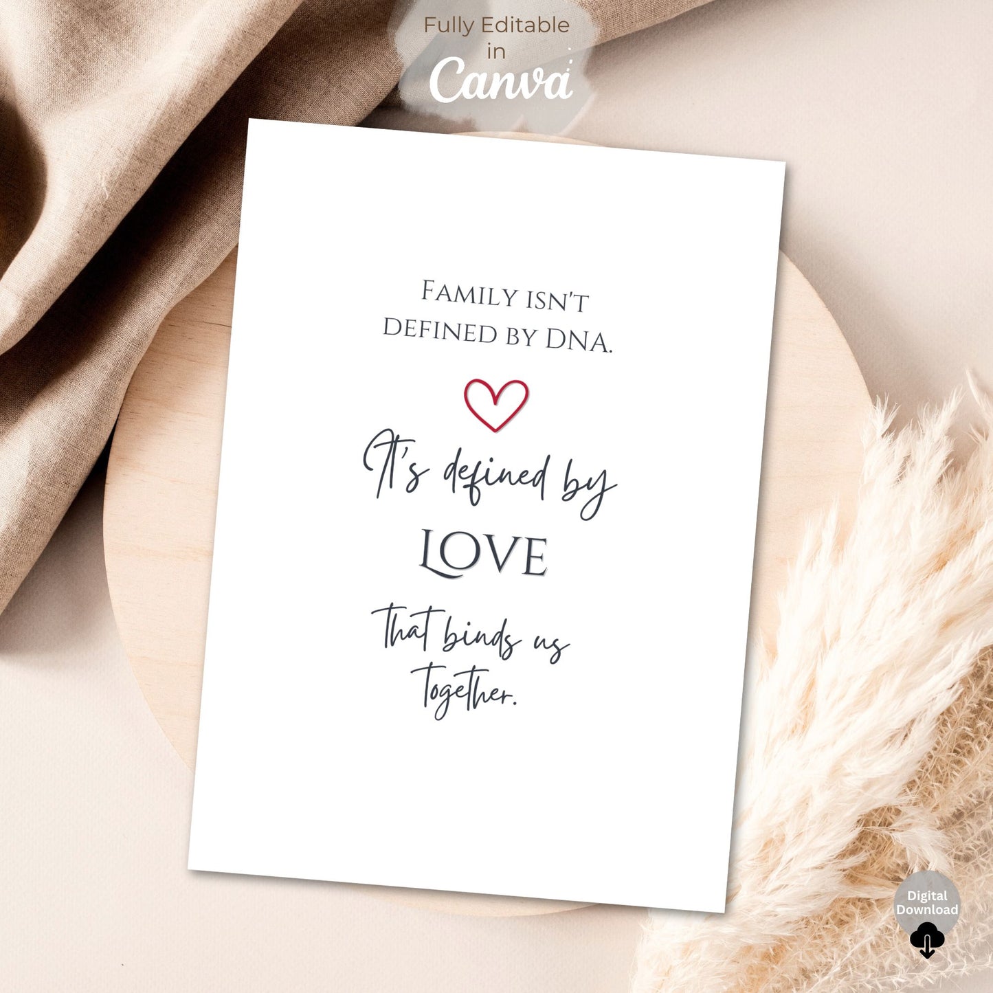 Happy Adoption Day Card | Printable Gotcha Day Card | Instant PDF Download