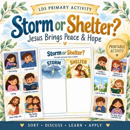 Storm or Shelter? – LDS Primary Come Follow Me Sorting Activity