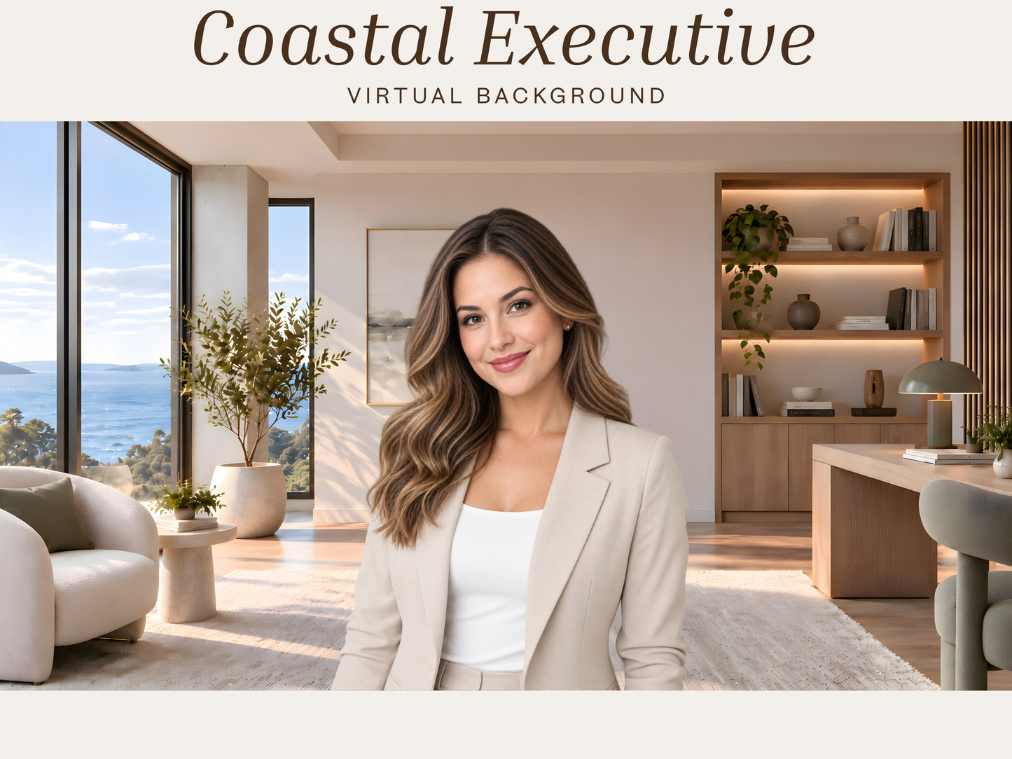Coastal Executive Office Virtual Background – Professional Zoom, Teams & Google Meet Background