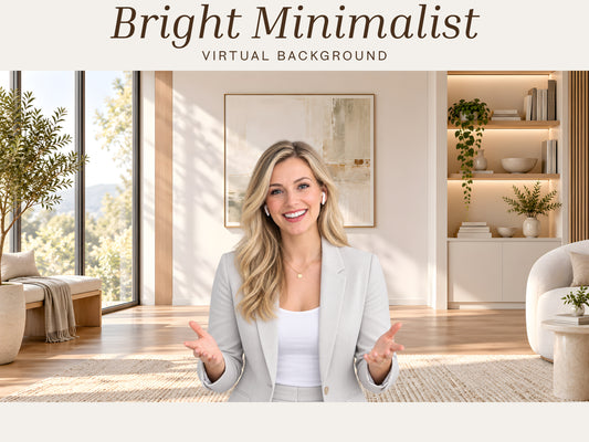 Bright Minimalist Virtual Background – Professional Zoom, Teams & Google Meet Background