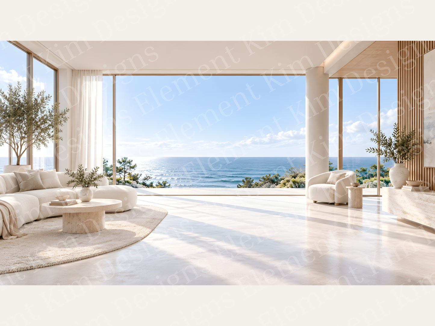 Panoramic Coastal Virtual Background – Professional Zoom, Teams & Google Meet Background