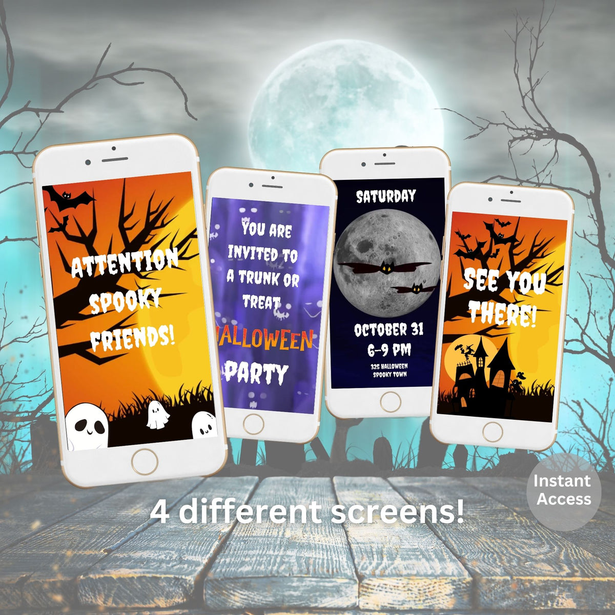 Animated Halloween Party Invitation – Editable Canva Video Invite | MP4