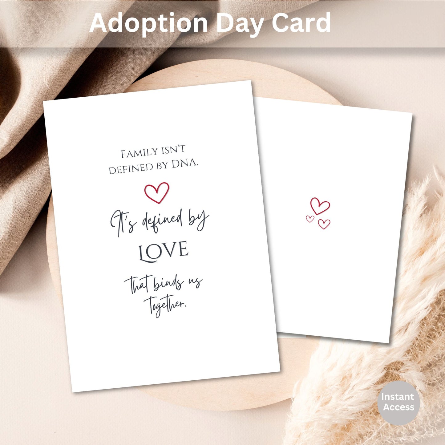 Happy Adoption Day Card | Printable Gotcha Day Card | Instant PDF Download