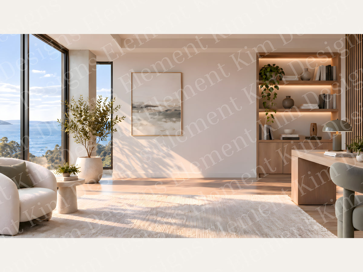 Coastal Executive Office Virtual Background – Professional Zoom, Teams & Google Meet Background