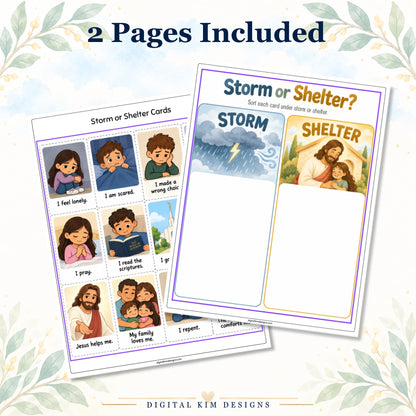 Storm or Shelter? – LDS Primary Come Follow Me Sorting Activity