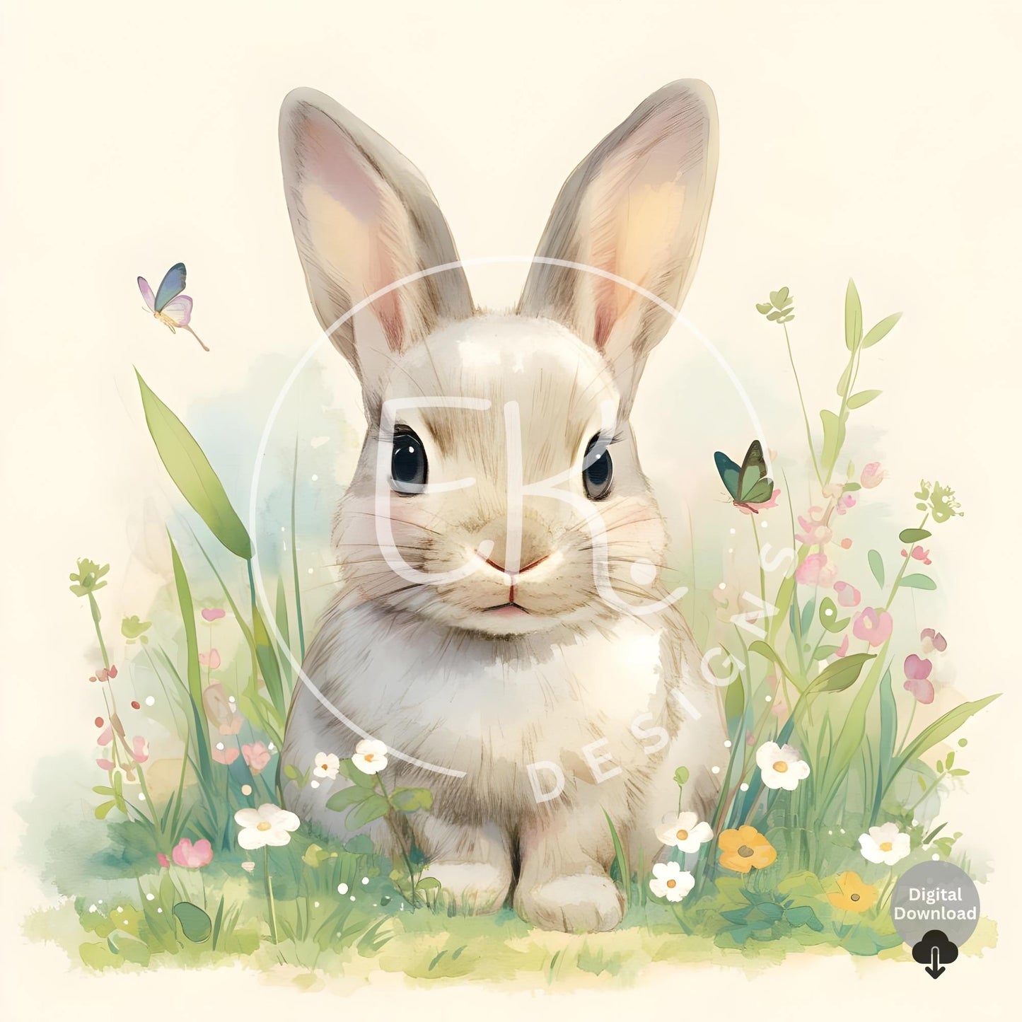 Adorable Bunny Clipart – 11 Printable Animal Images for Crafts, Stickers & More – Faith - Based Printable by Digital Kim Designs
