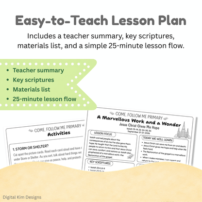 Come Follow Me Primary Lesson Helps 2026 | September 21–27 | A Marvellous Work and a Wonder