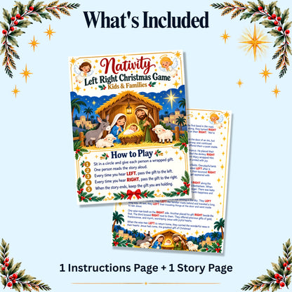Nativity Left Right Game | Kids & Families Christmas Gift Exchange
