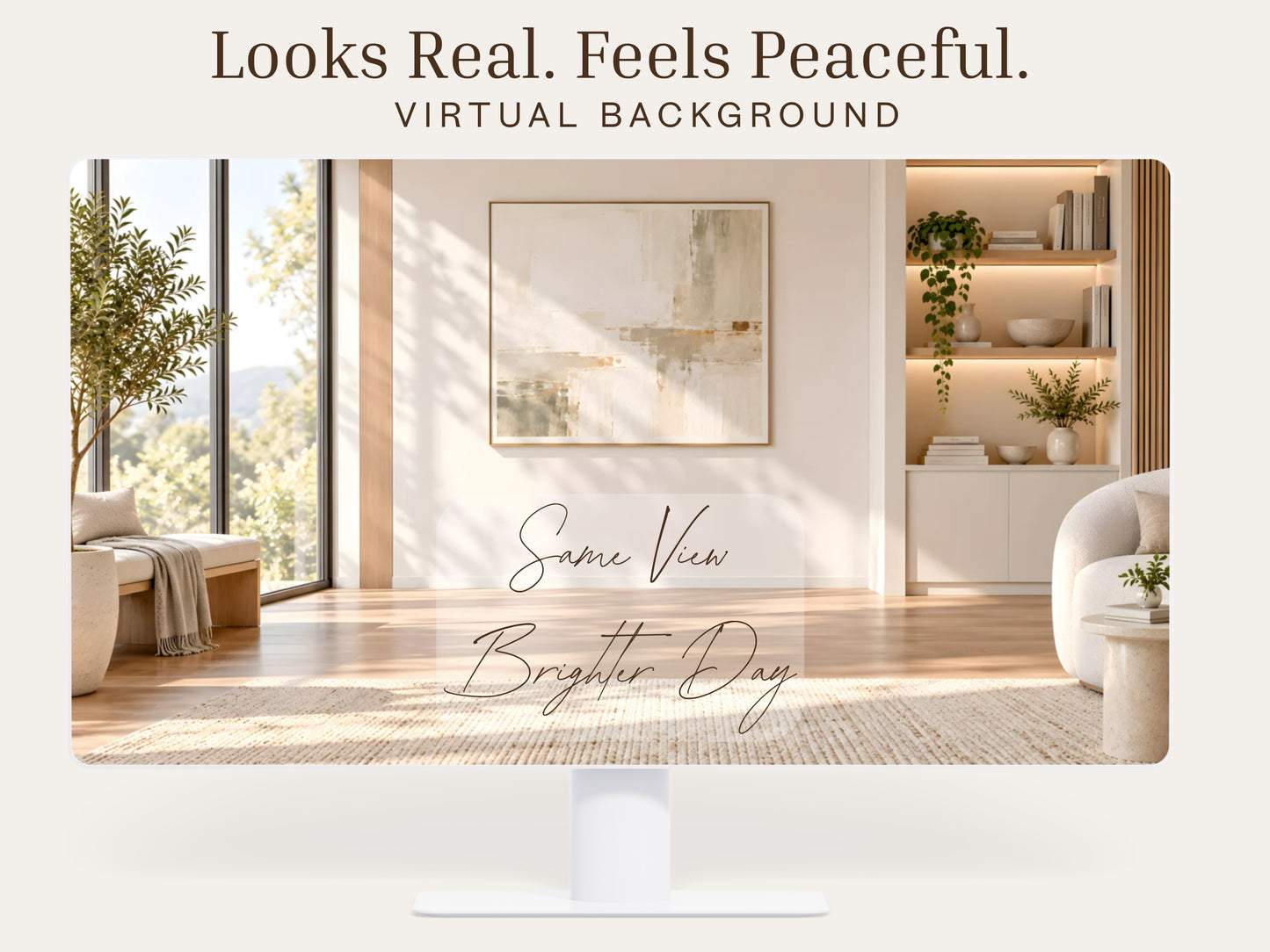 Bright Minimalist Virtual Background – Professional Zoom, Teams & Google Meet Background