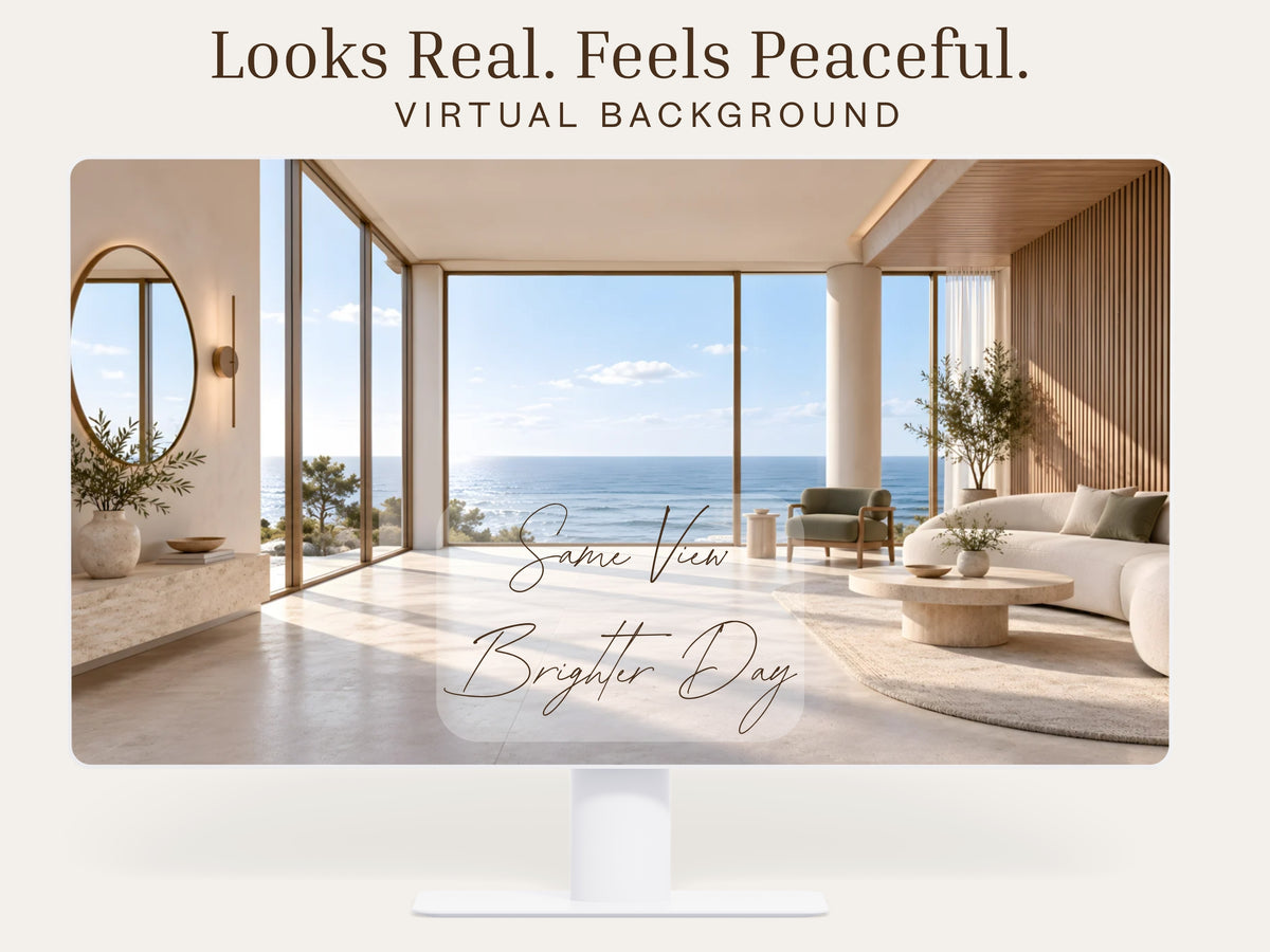Luxury Coastal Virtual Background – Professional Zoom, Teams & Google Meet Background