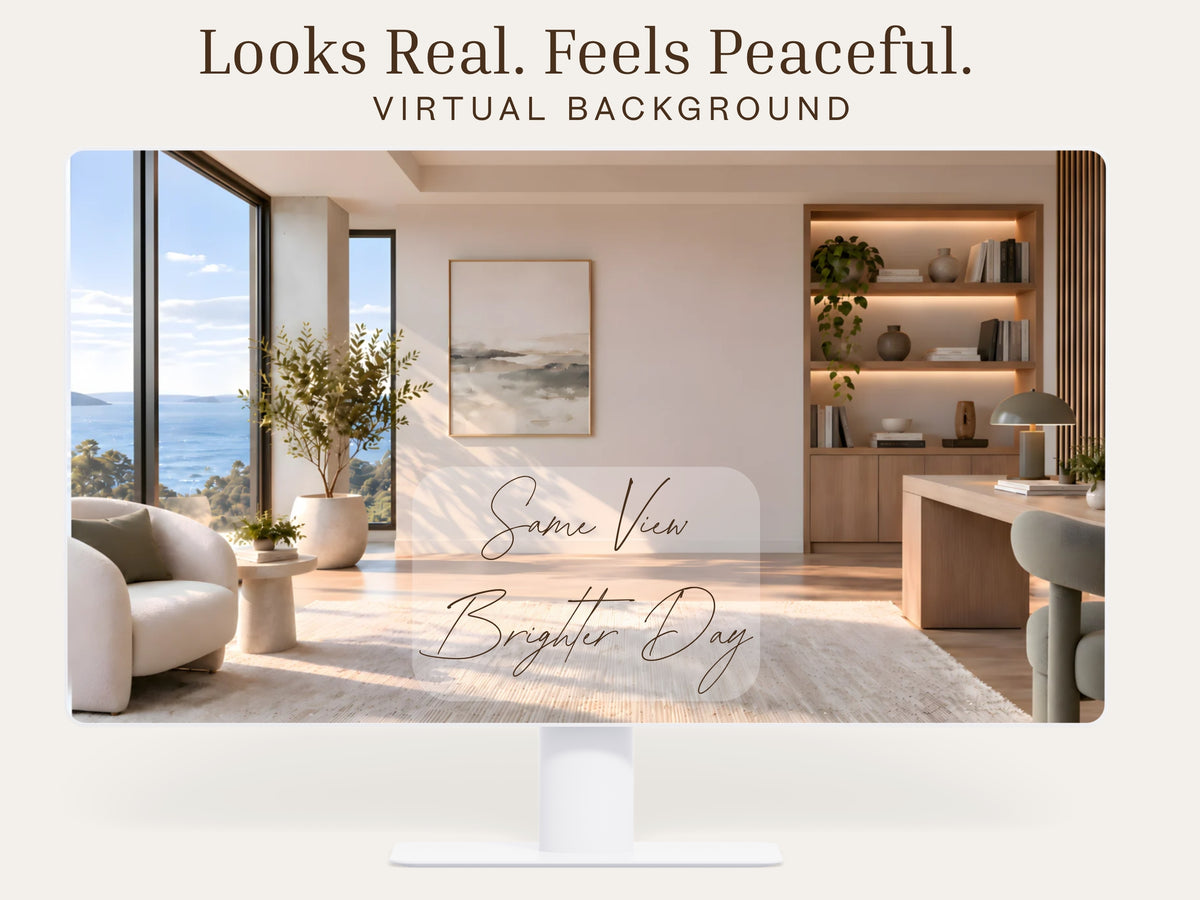 Coastal Executive Office Virtual Background – Professional Zoom, Teams & Google Meet Background