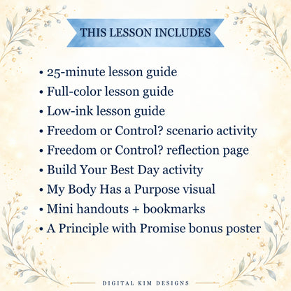 LDS Word of Wisdom Youth Lesson – October 11, 2026 | Young Women & Young Men