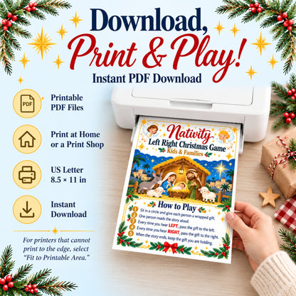 Nativity Left Right Game | Kids & Families Christmas Gift Exchange