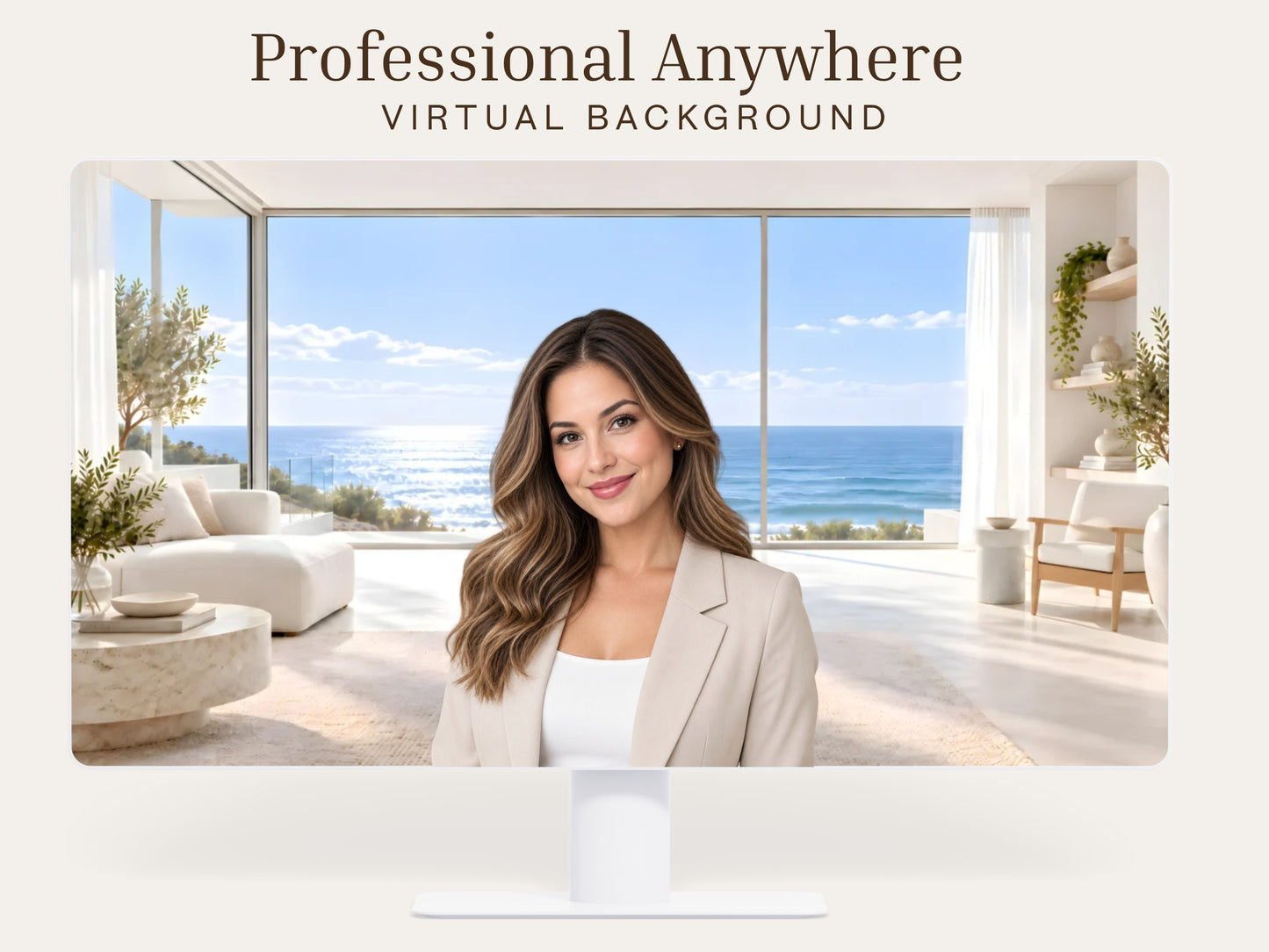 Modern Ocean Virtual Background – Professional Zoom, Teams & Google Meet Background