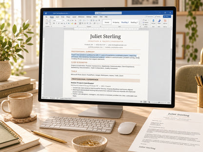 ATS-Friendly Resume Template for Word | 1 & 2 Page Resume Bundle
