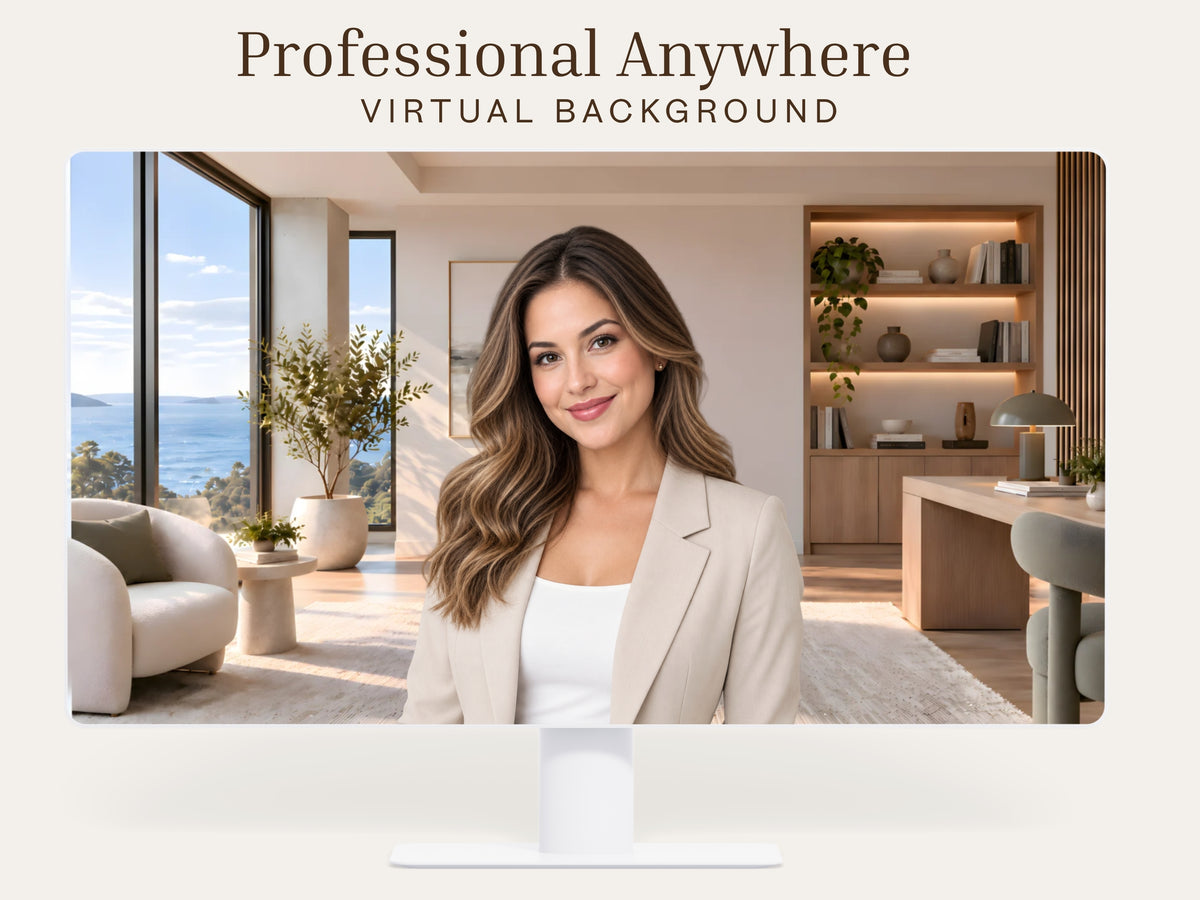 Coastal Executive Office Virtual Background – Professional Zoom, Teams & Google Meet Background