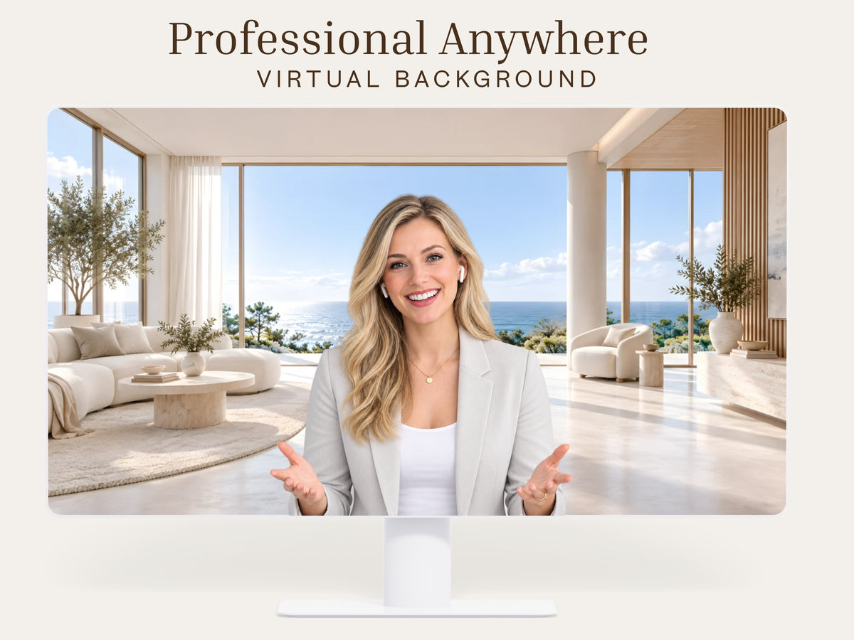 Panoramic Coastal Virtual Background – Professional Zoom, Teams & Google Meet Background