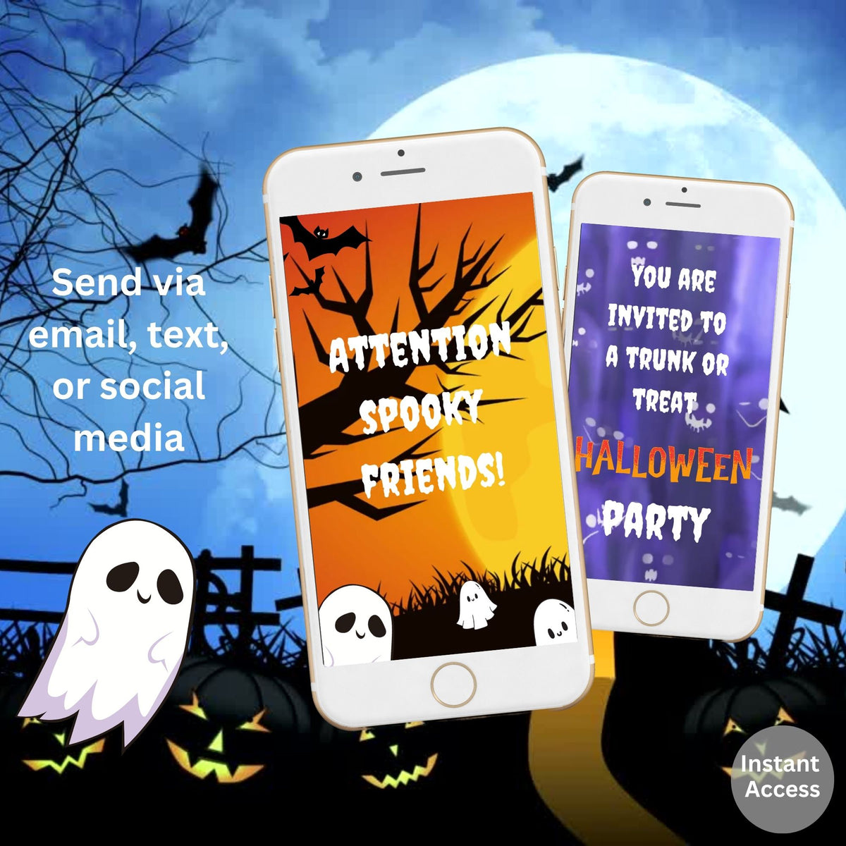Animated Halloween Party Invitation – Editable Canva Video Invite | MP4