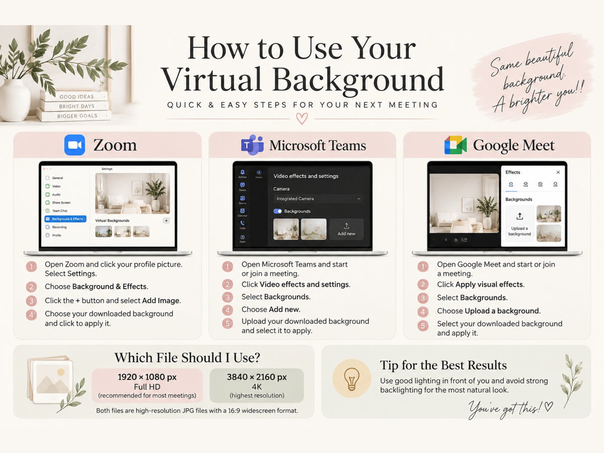 Scandinavian Virtual Background – Professional Zoom, Teams & Google Meet Background