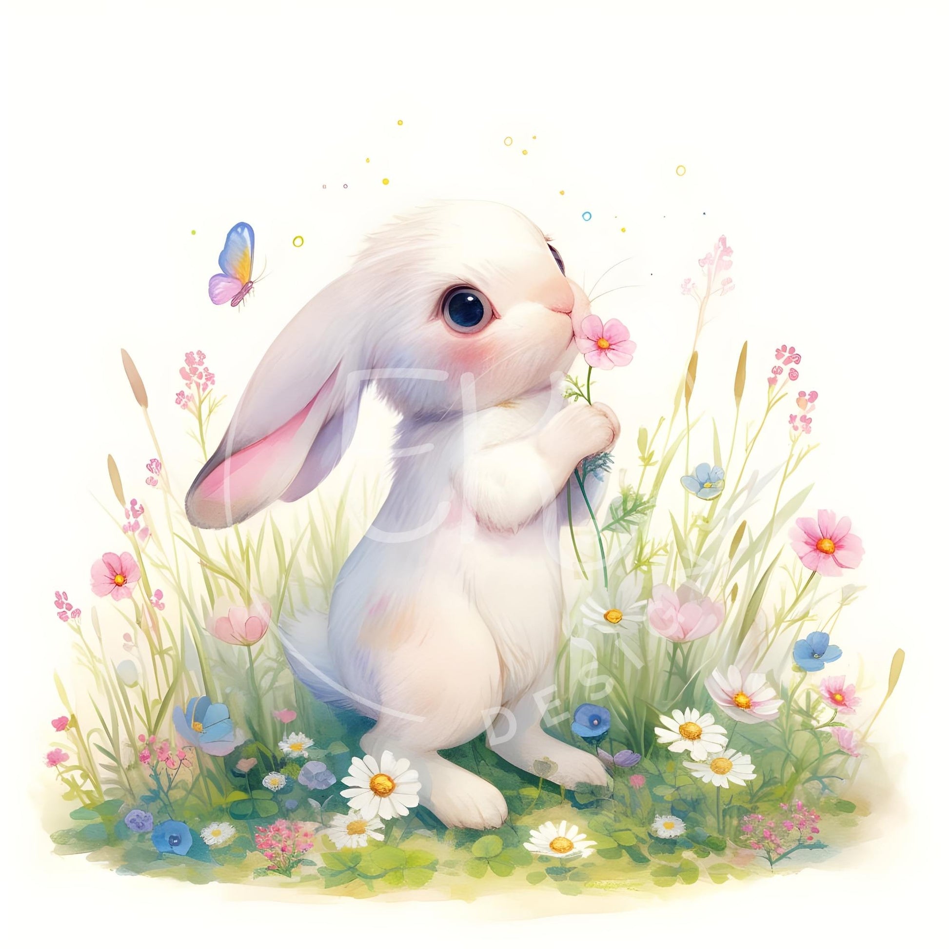 Adorable Bunny Clipart – 11 Printable Animal Images for Crafts, Stickers & More – Faith - Based Printable by Digital Kim Designs