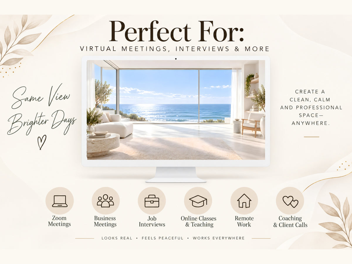 Modern Ocean Virtual Background – Professional Zoom, Teams & Google Meet Background