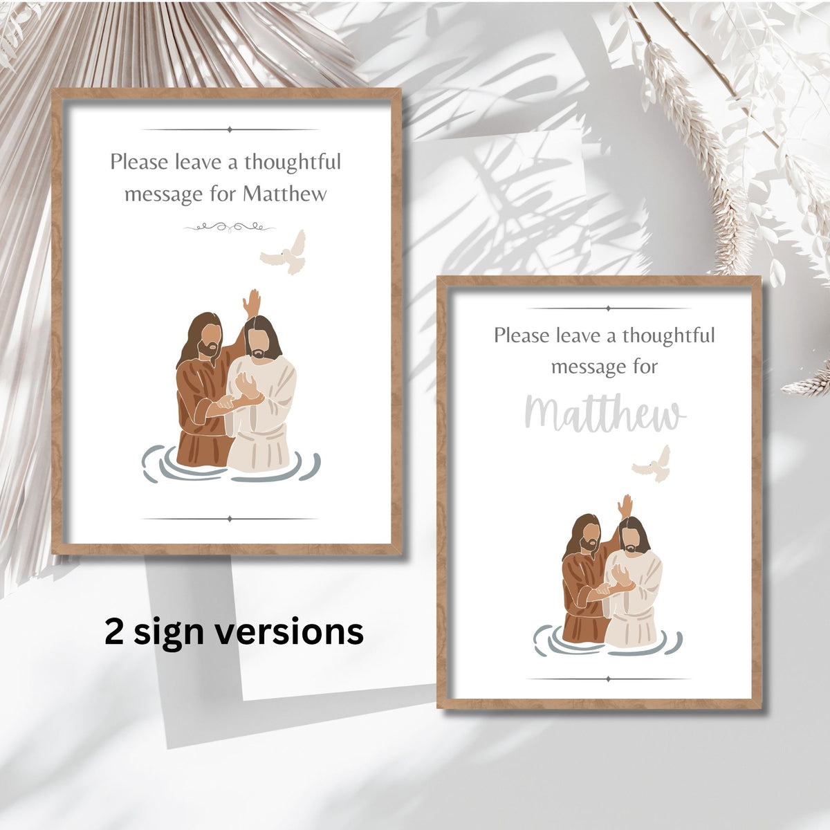 LDS Baptism Program Kit | Invitation, Program, Sign & Guest Note Cards