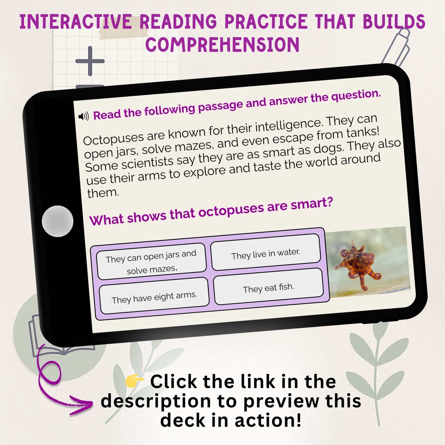 Animal - Themed Reading Comprehension Boom Cards | 30 Digital Task Cards with Real Animal Photos – Faith - Based Printable by Digital Kim Designs