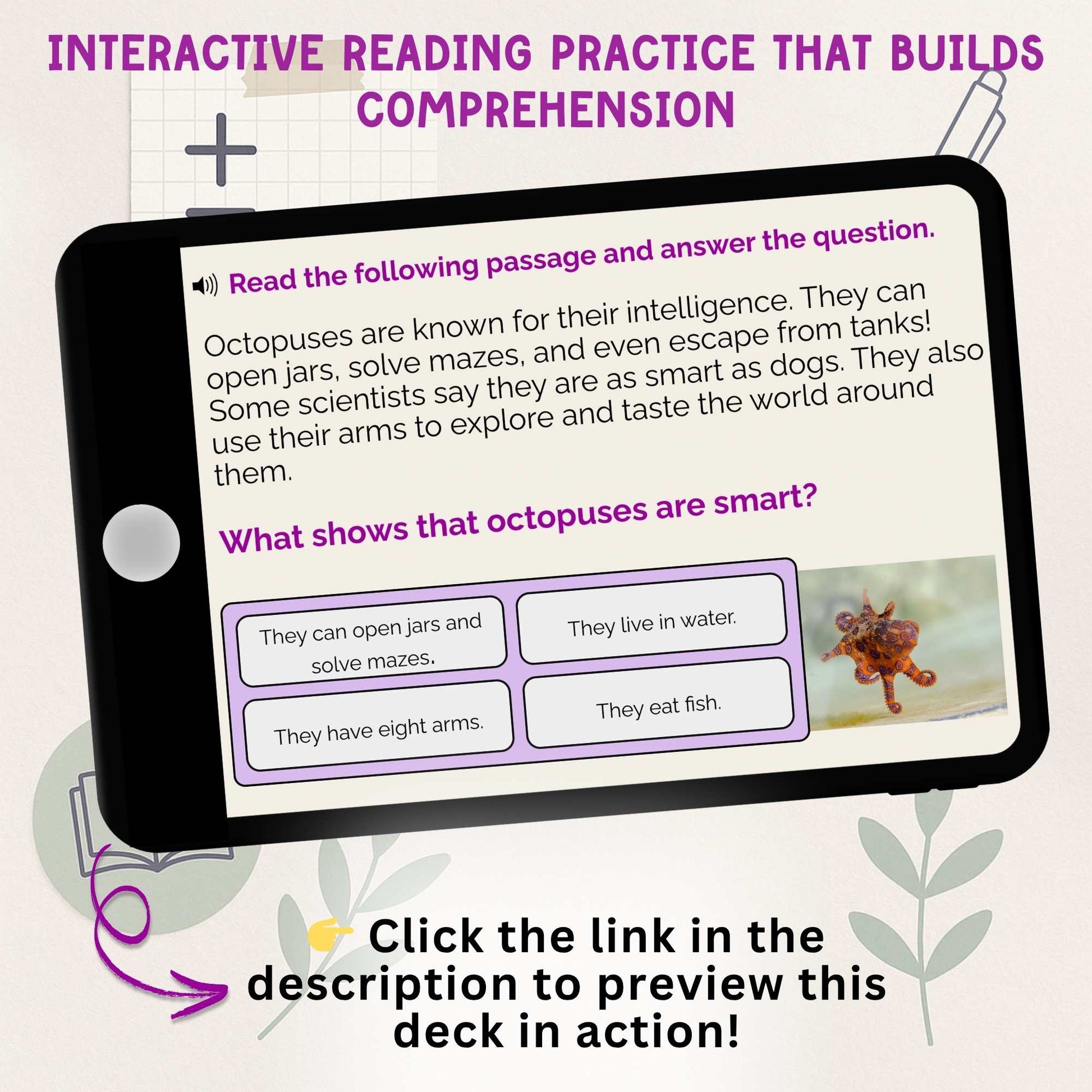 Animal - Themed Reading Comprehension Boom Cards | 30 Digital Task Cards with Real Animal Photos – Faith - Based Printable by Digital Kim Designs