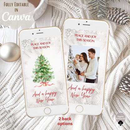 Animated Christmas Photo Card – Canva Editable Digital Video – Digital Printable by Digital Kim Designs