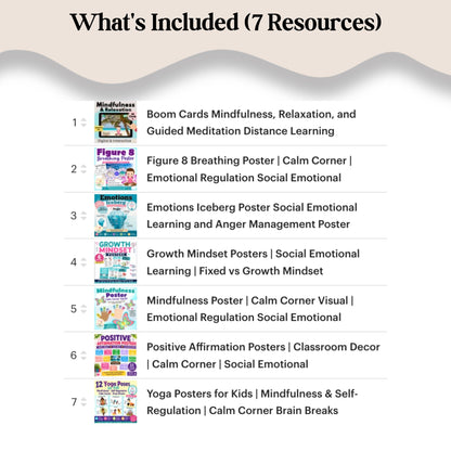 Calm Corner Bundle | Social Emotional Learning Activities | Self-Regulation | Growth Mindset & Mindfulness – Digital Printable by Digital Kim Designs