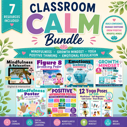 Calm Corner Bundle | Social Emotional Learning Activities | Self-Regulation | Growth Mindset & Mindfulness – Digital Printable by Digital Kim Designs