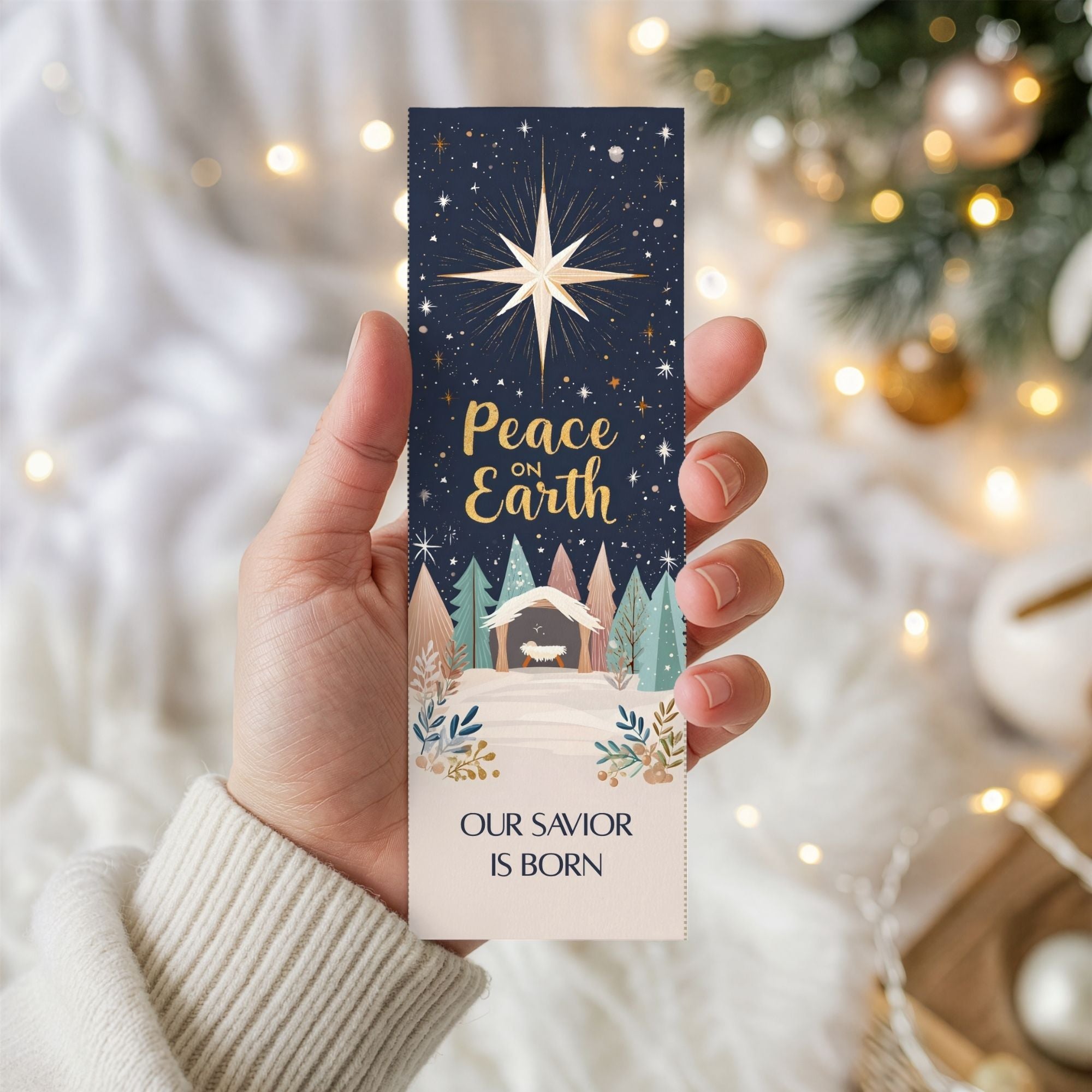 Christmas Scripture Bookmark Set – Nativity & Faith Art Printable Gift ...