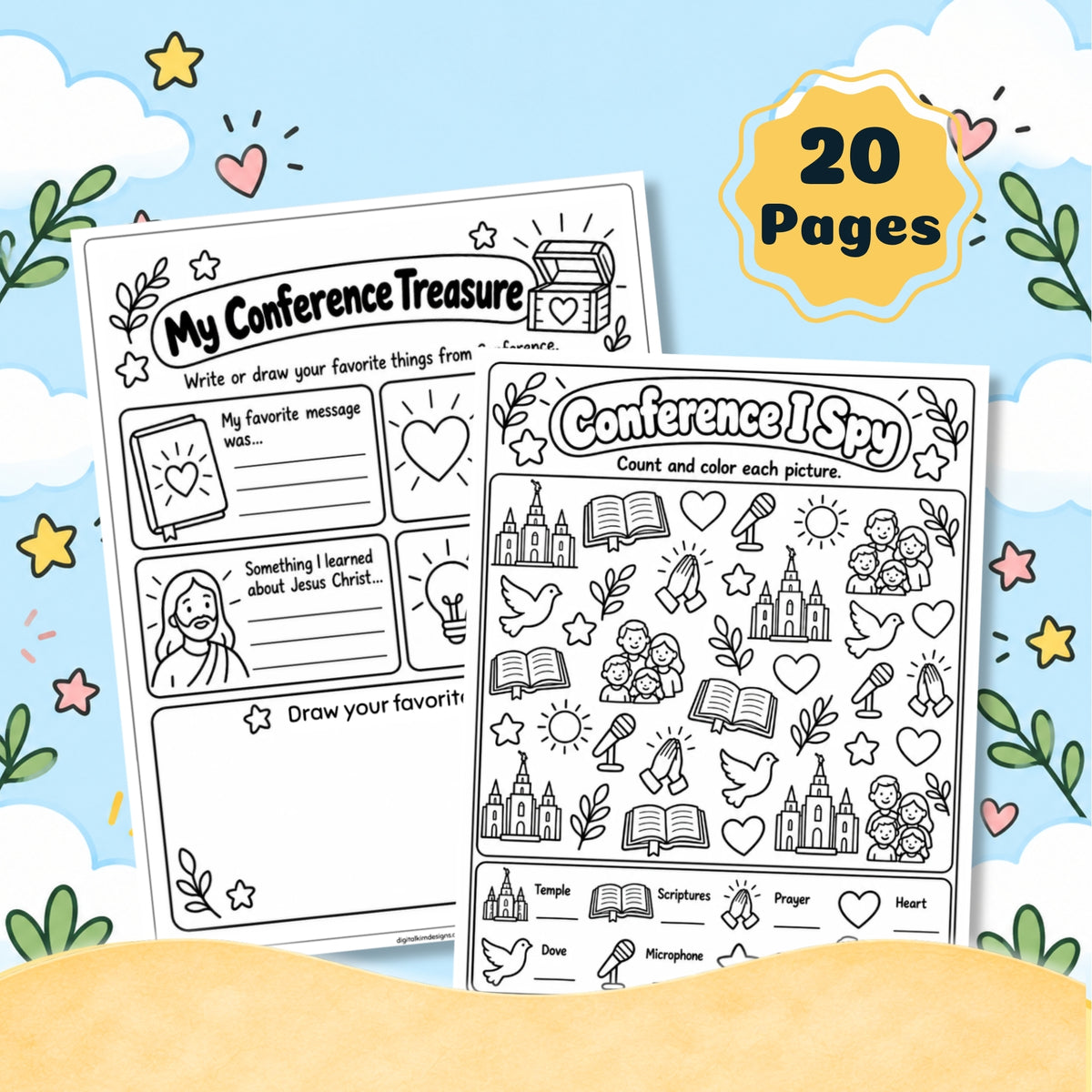 General Conference Activity Packet for Kids | October 2026 | 20 Printable LDS Primary Activities