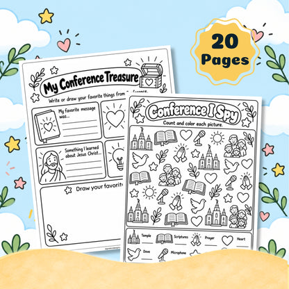 General Conference Activity Packet for Kids | October 2026 | 20 Printable LDS Primary Activities