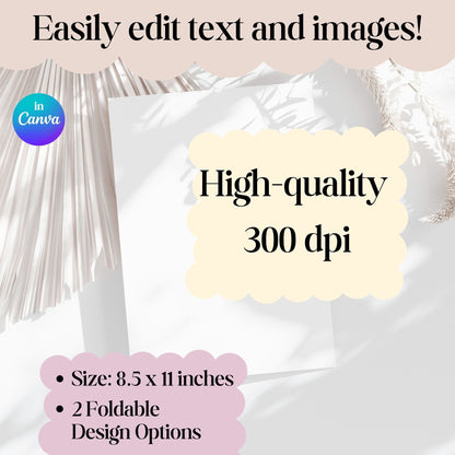 Digital Kim Designs editable LDS baptism program template for girls featuring purple floral accents and Canva branding
