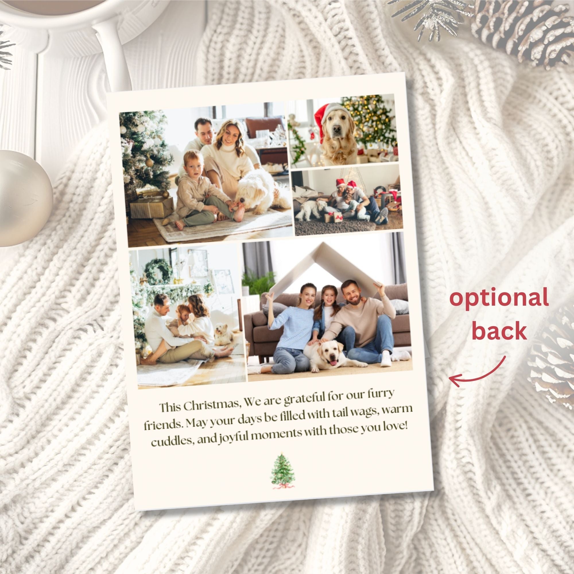 Editable Christmas Photo Card – Elegant Holiday Canva Template ...