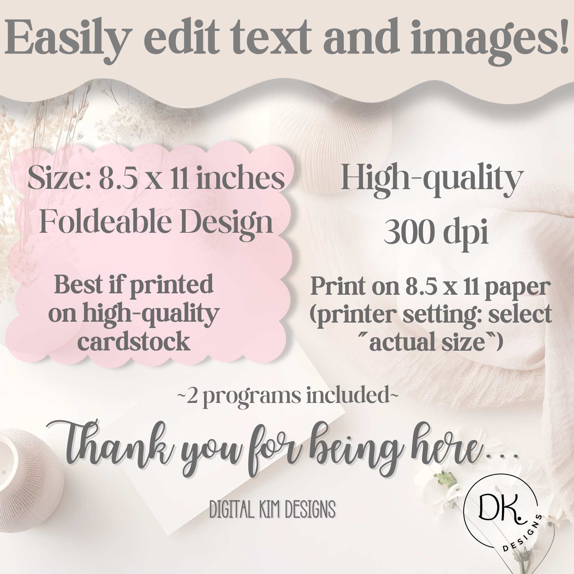 Editable Dual LDS Baptism Program Template | Foldable Printable for 2 Kids | Gender Neutral Canva Design | Instant Download – Faith - Based Printable by Digital Kim Designs