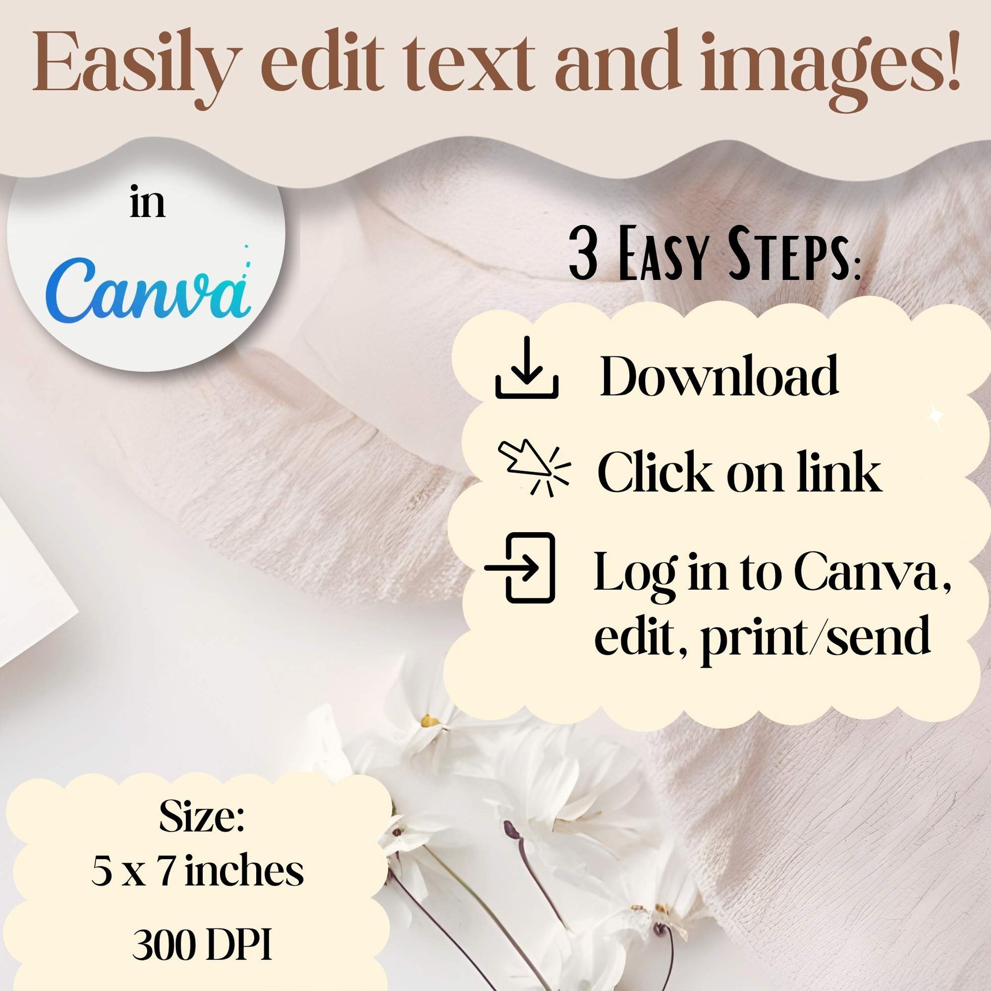 Editable LDS Baptism Invitation Template – Canva Printable | Girl or Boy | Instant Download – Faith - Based Printable by Digital Kim Designs