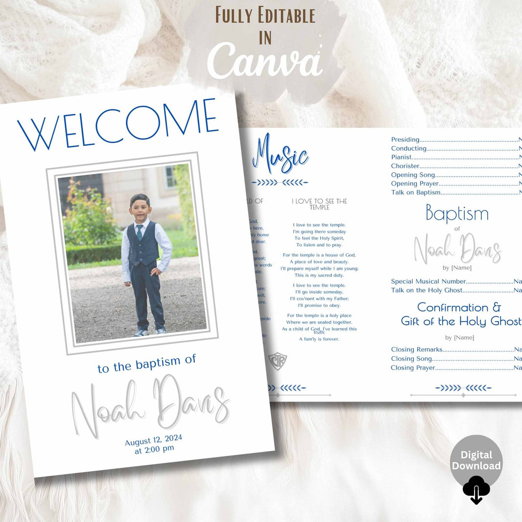 LDS Baptism Programs & Invites – Digital Kim Designs