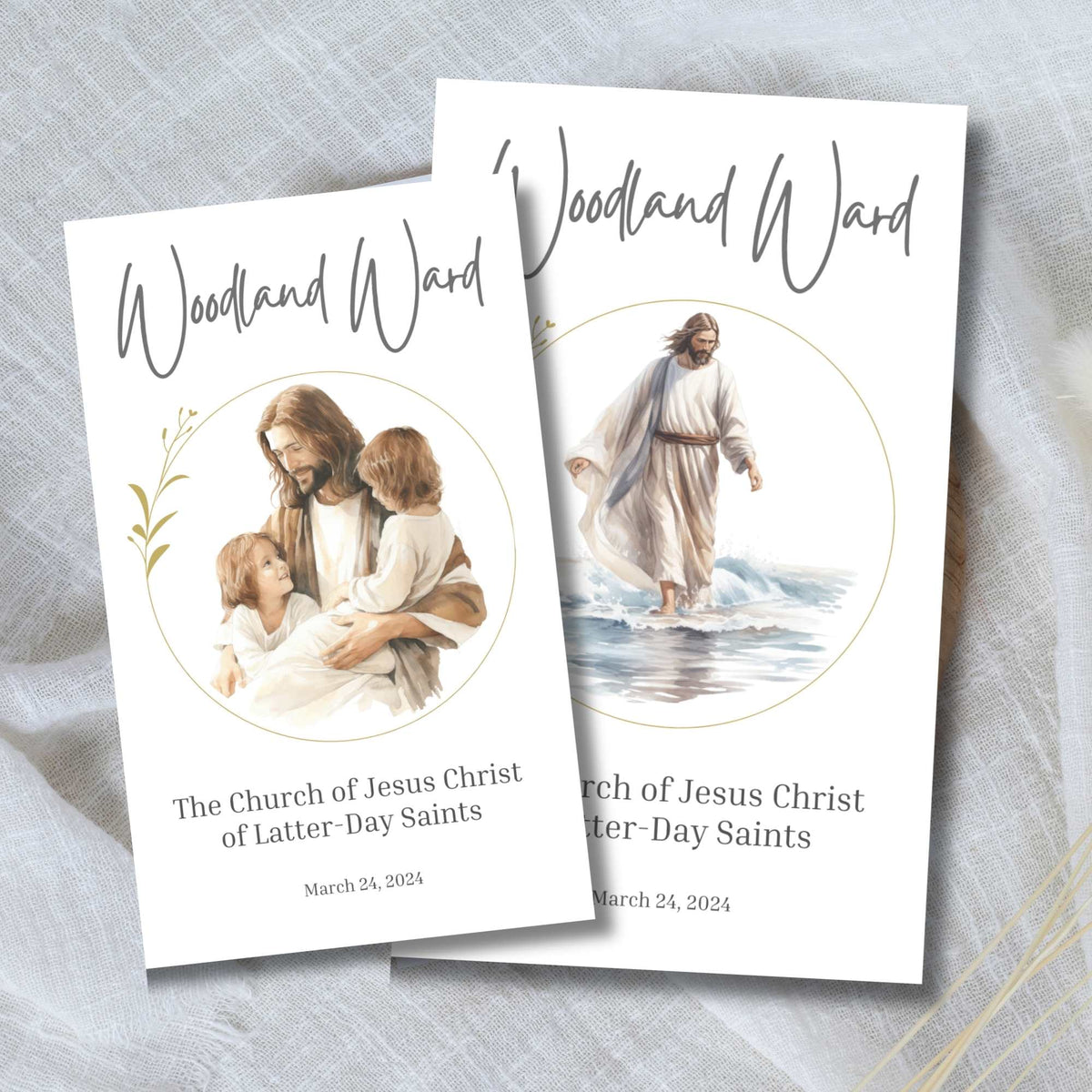 Editable LDS Sacrament Program Template – Printable Canva Church ...