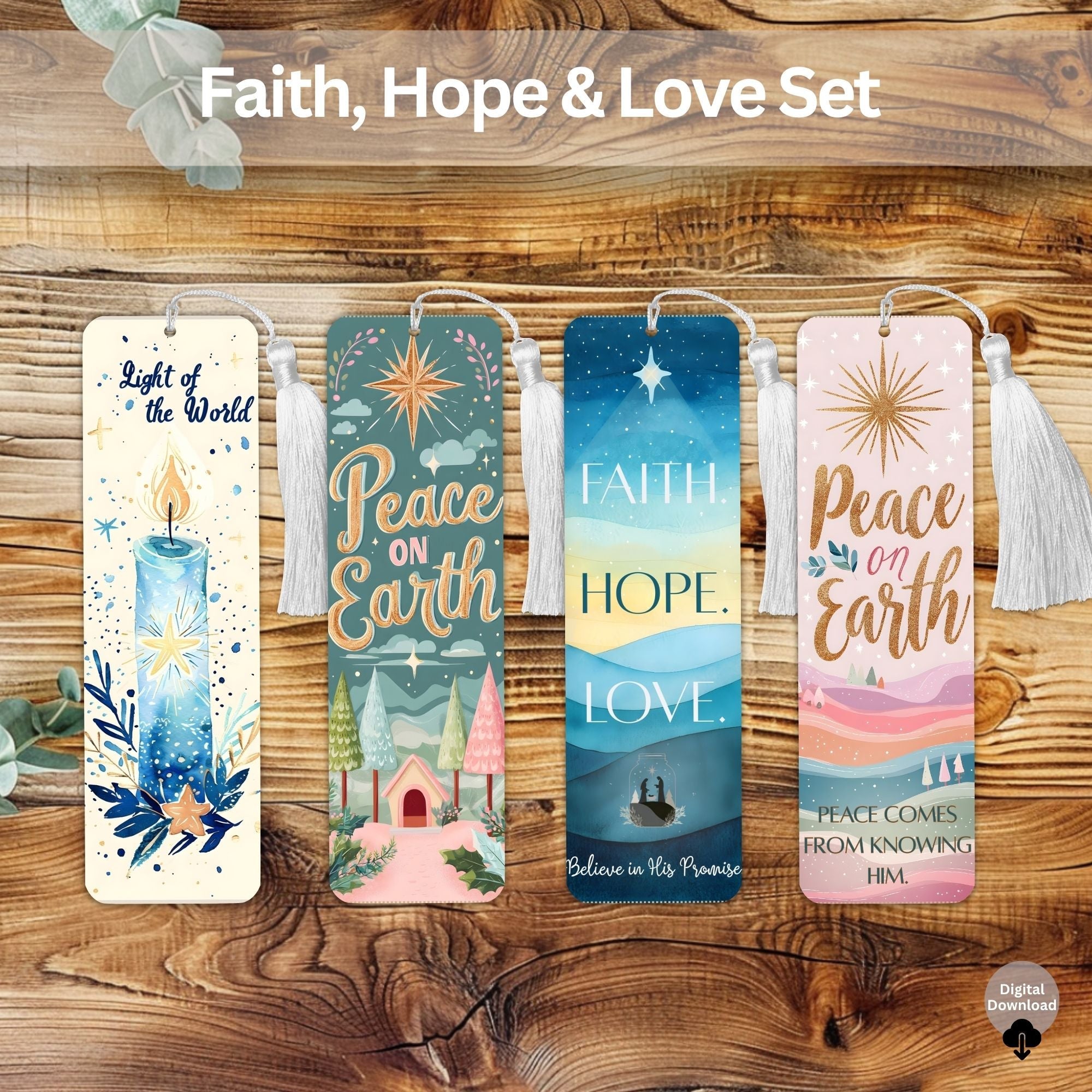 Faith, Hope & Love Scripture Bookmark Set – Printable Christian & LDS ...