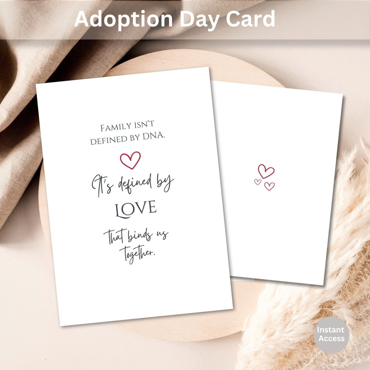 Happy Adoption Day Card | Printable Gotcha Day Card | Instant PDF Download – Digital Printable by Digital Kim Designs