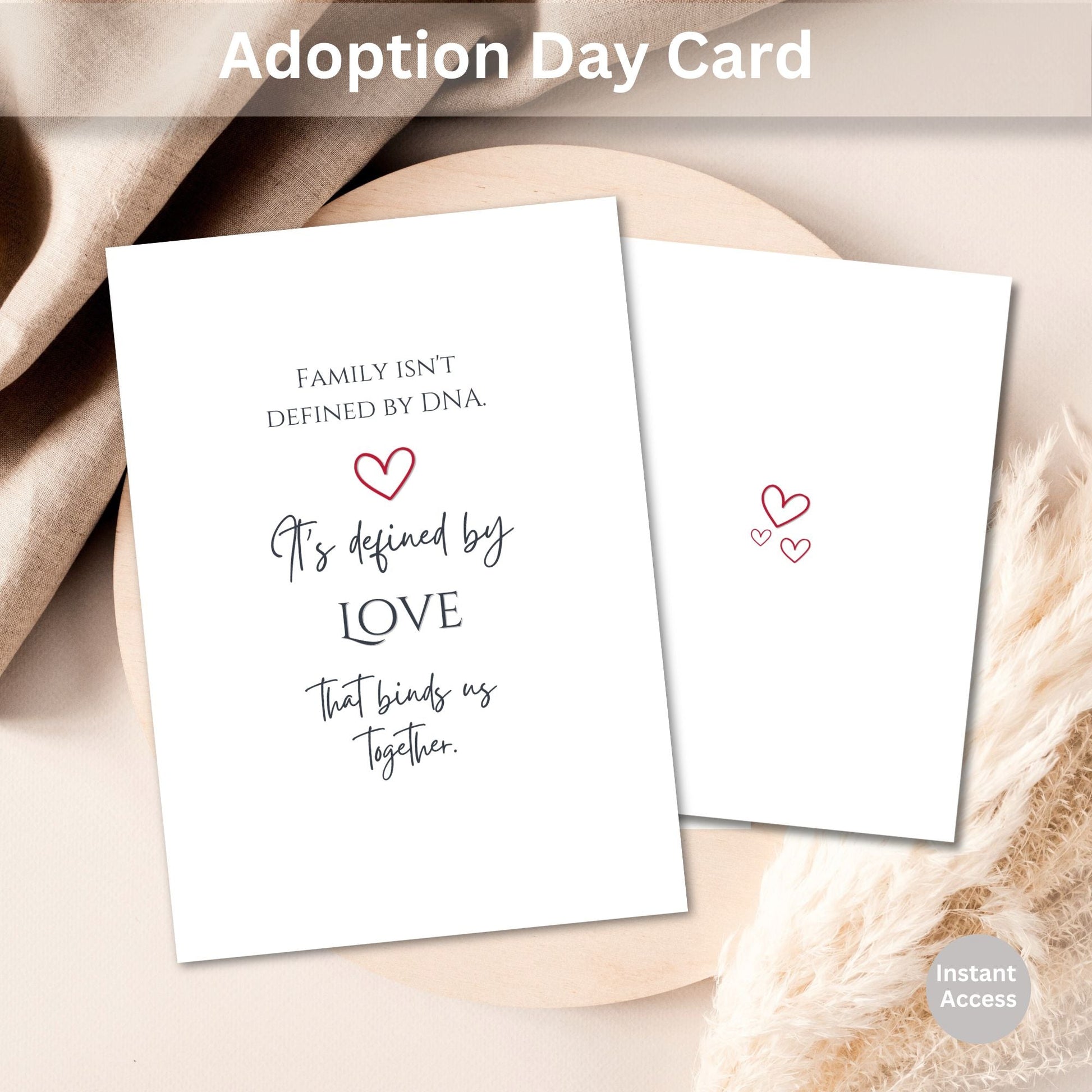 Happy Adoption Day Card | Printable Gotcha Day Card | Instant PDF Download – Digital Printable by Digital Kim Designs